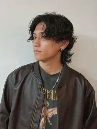 ミディアム パーマ メンズ Stir Maison 大宮所属・ryuma/ボブ /透明感カラーのヘアスタイル