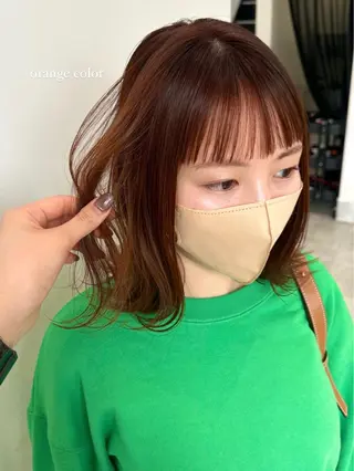 ミディアム カラー recipe 黒木 彩那のヘアスタイル