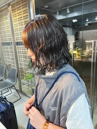 パーマ ボブパーマコテ巻き風 パーマNo1深江秀平のヘアスタイル