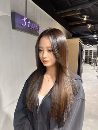 ロング MEI🎀垢抜けカラ ー🎀韓国styleのヘアスタイル