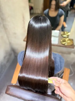 ロング ioeわかめようじ/ 縮毛矯正/髪質改善のヘアスタイル