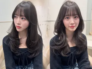 ロング レイヤー/韓国ボブ レイヤーボブ/住吉のヘアスタイル