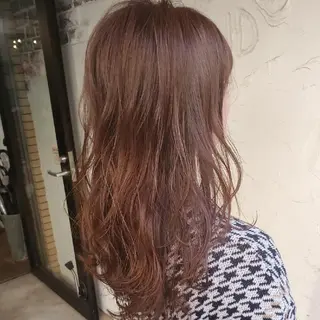 セミロング カラー フリーランス所属・韓国ヘア レイヤー くびれヘアMATSUのヘアスタイル