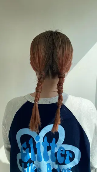 セミロング カラー ヘアアレンジ 名古屋栄/ブリーチ/ ボブ🧃木下桃嘉のヘアスタイル