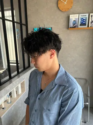 ショート パーマ メンズ 長谷川 湧のヘアスタイル