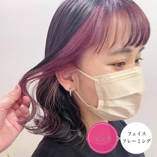 ショート カラー アンブレラカラー💫 フェイスフレーミングのヘアスタイル