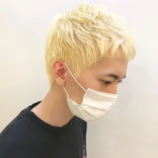 ショート カラー メンズ 嶋佐 昌大 シマサマオのヘアスタイル