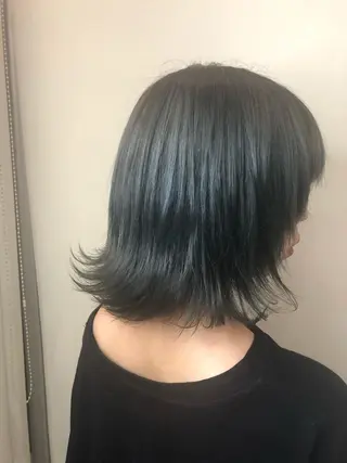 ミディアム ゆぴ☾‪/推しカラー /ハイトーンのヘアスタイル