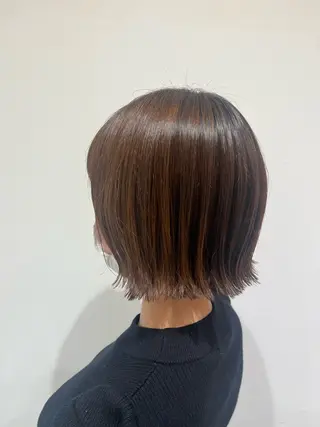 ミディアム カラー パーマ レイヤー/顔まわり 透明感カラー柳澤優名のヘアスタイル