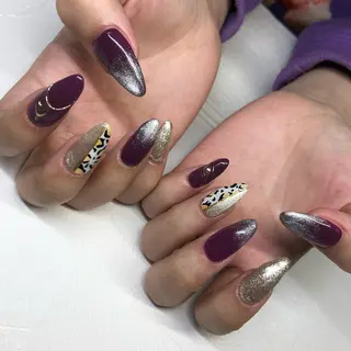 ロング カラー ヘアアレンジ キッズ ネイル マツエク・マツパ 福田 加奈のネイルデザイン