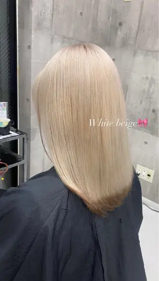 セミロング カラー ヘアアレンジ メンズ のん🎀ハイトーン/ レイヤーカット🐳のヘアスタイル