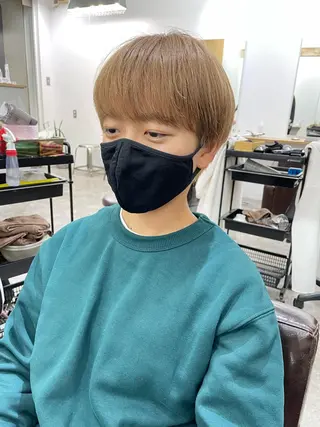 ショート カラー パーマ/透明感カラー /ボブ/吉田一生のヘアスタイル