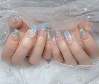 ネイル 🎀PG🩵 ネイルサロンのネイルデザイン