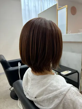 ミディアム パーマ 角谷 靖子のヘアスタイル