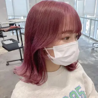 ミディアム カラー 💗💗韓国レイヤー yu-ki💗💗のヘアスタイル