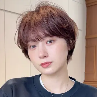 ショート カラー パーマ 原宿ショート/ボブ/ パーマ🪷Akinaのヘアスタイル