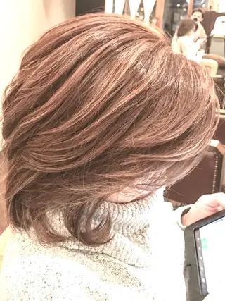 ミディアム カラー 小森谷 亮太のヘアスタイル