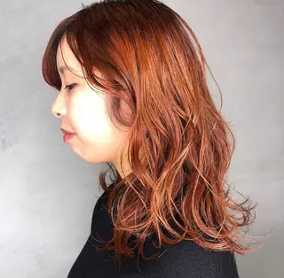 ミディアム カラー 圧倒的透明感カラー nana🦕のヘアスタイル