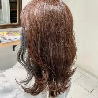 セミロング カラー 大野 まゆのヘアスタイル