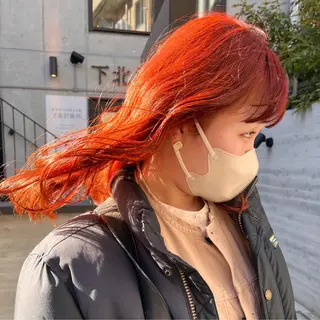 セミロング カラー 暖色/パーマ 🌼クニトウメイのヘアスタイル