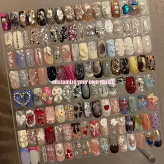 ネイル amuse 手書きニュアンスのネイルデザイン