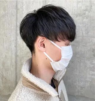 メンズ BABY 艶髪暗髪ヘア💖達人のヘアスタイル