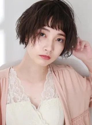 ショート カラー パーマ ヘアアレンジ 可愛いを作る神 ナオヒロのヘアスタイル