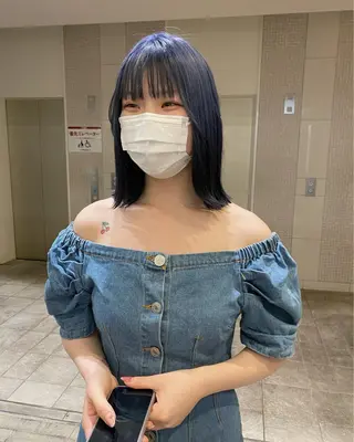 ミディアム 栗原 瑞稀のヘアスタイル