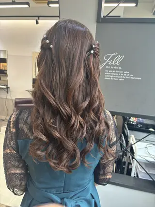 ヘアアレンジ ブリーチなしWカラー ヘアセット菜希のヘアスタイル