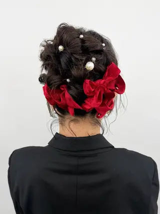 ショート ヘアアレンジ 韓国ヘア/顔周り ヘアセット/加藤優里のヘアスタイル