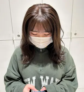 ミディアム カラー 透明感カラー🫧 nanohaのヘアスタイル