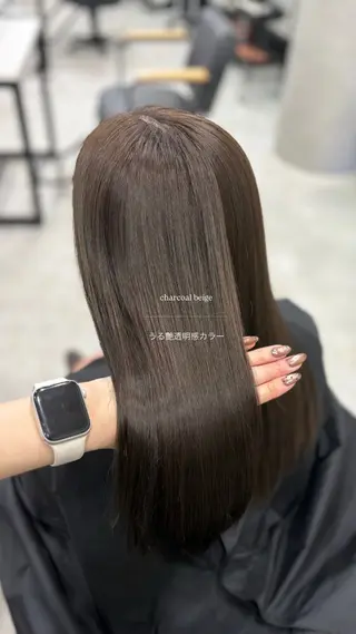 セミロング Haruka /うる艶透明感カラーのヘアスタイル