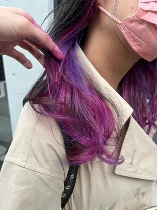 セミロング カラー 原宿サロン代表 デザインカラー伊藤卓のヘアスタイル