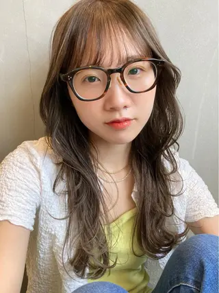 ロング カラー nono/パーマ /顔まわりカット🐈のヘアスタイル