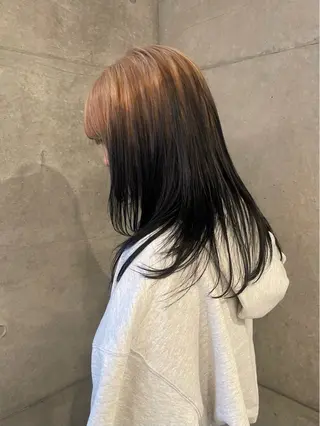 セミロング カラー レイヤーカットとハイ トーン/HIROKIのヘアスタイル