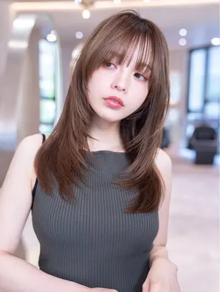 セミロング カラー 渋谷🌈透明感カラー レイヤー/mikuのヘアスタイル