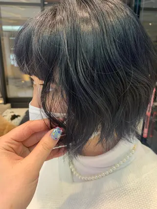 ショート カラー ヘアアレンジ ハッシュカット/ 韓国ヘア☽⋰mahoのヘアスタイル