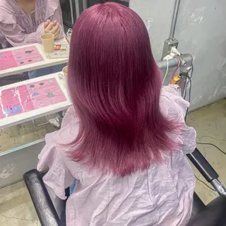 セミロング カラー 💗💗韓国レイヤー yu-ki💗💗のヘアスタイル