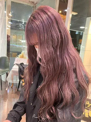 ロング カラー 💖デザインカラー/ タダ ハナカ💖のヘアスタイル