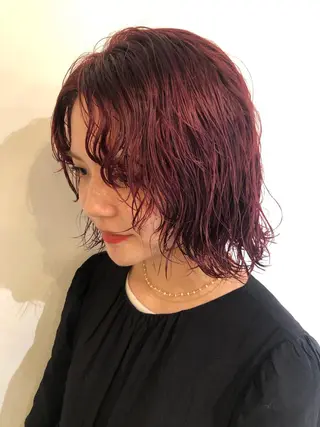 カラー ブリーチカラー🎀 韓国風/寺門美優のヘアスタイル