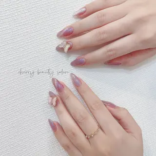 セミロング ネイル SAKURA 🍒のネイルデザイン