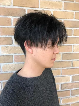 ショート カラー パーマ ヘアアレンジ メンズ ❣️倉敷❣️美髪 カラー能登一成のヘアスタイル