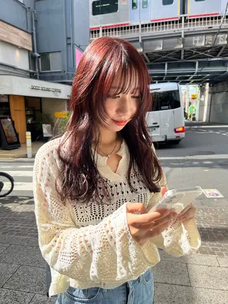 ロング カラー benji 登戸所属・竹内 菜々子のヘアスタイル