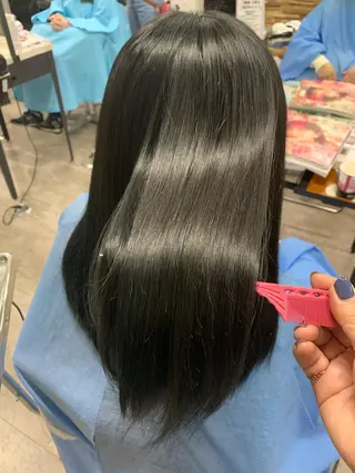 ロング 韓国ヘア✨グレージュ カラーasamiのヘアスタイル