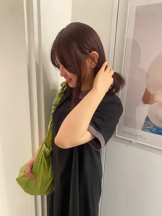 ミディアム カラー riria/ボブ /ブラウンカラー🎀のヘアスタイル