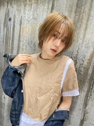 ショート カラー ショート/ボブ/ 心斎橋/宮脇美奈のヘアスタイル