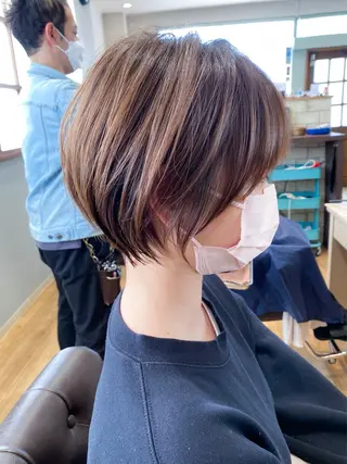 ショート カラー 柳 雄輝のヘアスタイル