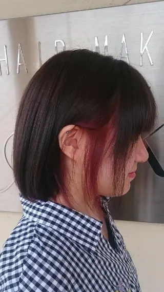 ミディアム カラー Add9 柳田健登のヘアスタイル