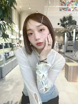 ショート カラー 🎀縮毛矯正/ボブ /渋谷/MIKI🎀のヘアスタイル