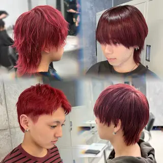 ショート メンズ ʜᴀʀᴜᴋᴀ♱メンズ ウルフ/ブリーチのヘアスタイル